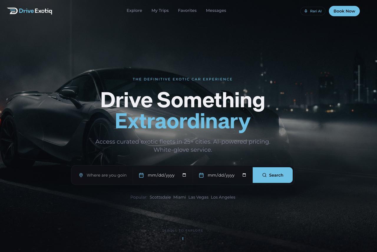 DriveExotiq.com screenshot